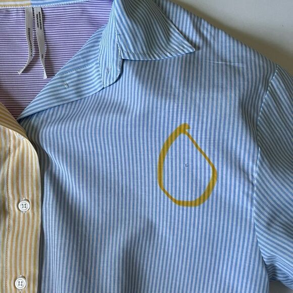 Anthropologie Striped Colourblock Top XXS - Picture 9 of 9